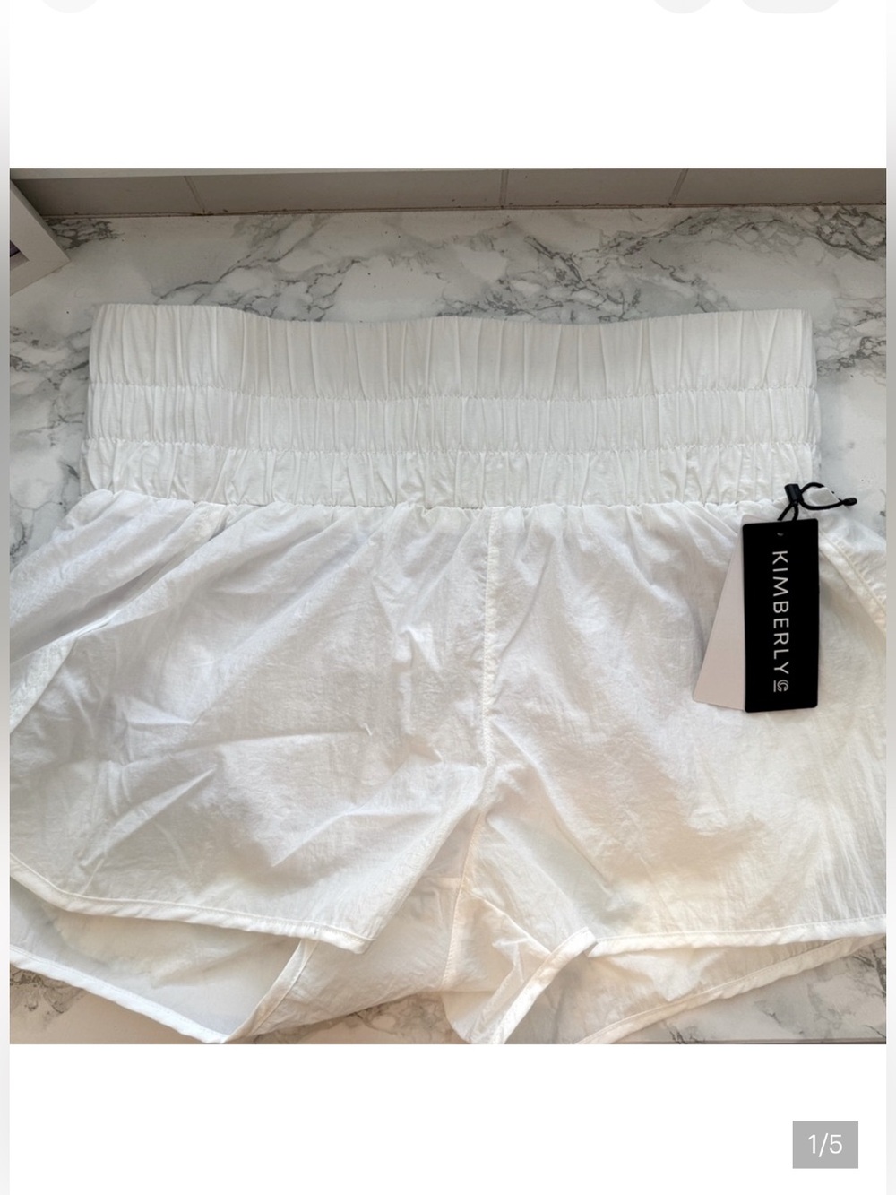 Women’s White Running Shorts – XL, Lightweight Athletic Activewear
